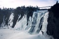 Montmorency waterfall in the winter