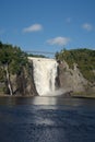 Montmorency waterfall  in Quebec, Canada Royalty Free Stock Photo