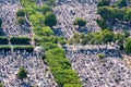 Montparnasse cemetery aerial view Royalty Free Stock Photo