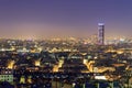 Montparnasse night cityscape