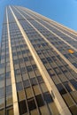 Montparnasse tower building in the city of Paris seen from below. Royalty Free Stock Photo