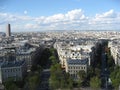 Montparnasse Tower and the city of Paris Royalty Free Stock Photo