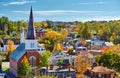 Montpelier town skyline in autumn, Vermont, USA