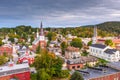 Montpelier, Vermont, USA town skyline