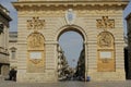 Montpellier arc de triomphe france in city near mediterranee