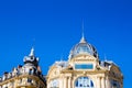 Montpellier, France. Historical buildings in Place de la Comedie in a sunny day Royalty Free Stock Photo