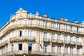 Montpellier, France. Historical buildings in Place de la Comedie in a sunny day Royalty Free Stock Photo