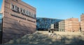 Architectural detail of the Corum, a convention center and Opera Berlioz in Montpellier, France