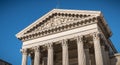 Architectural detail of the courthouse of Montpellier, France Royalty Free Stock Photo