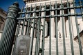 Architectural detail of the courthouse of Montpellier, France Royalty Free Stock Photo