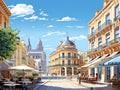 Montpellier france scenery beautiful, cannes city, presentation pictures, Illustration, Generative AI