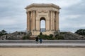 Montpellier, Occitanie, France - Historical building at the Aqueduct Saint Clement at the Peyrou Promenade