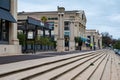 Montpellier, Occitanie, France - Restaurants at the Esplande of Europe Royalty Free Stock Photo