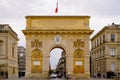 Arc de Triomphe in Montpellier stone arch entrance in city France Royalty Free Stock Photo