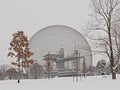 Montreal Biosphere in Jean Drapeau park in winter