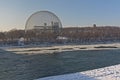 Montreal Biosphere and Jean Drapeau park in winter