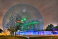 Montreal biosphere at night