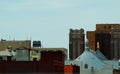 Montreal bird`s-eye view, high-rise buildings in the city Royalty Free Stock Photo