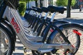 Montreal bixi bikes Royalty Free Stock Photo