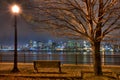 Montreal boardwalk at night Royalty Free Stock Photo