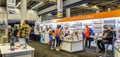 Different books pavilion at Salon Du Livre De MontrÃÂ©al Inc Royalty Free Stock Photo