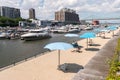 Clock Tower Beach in the Old Port of Montreal Royalty Free Stock Photo