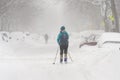 Snow storm Stella in Montreal Royalty Free Stock Photo