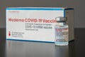 Vial of Moderna Covid-19 vaccine