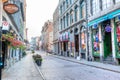 Historic Old Montreal Street in Quebec, Canada Royalty Free Stock Photo