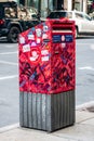 A bright red Canada Post mailbox Royalty Free Stock Photo