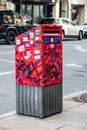 A bright red Canada Post mailbox Royalty Free Stock Photo