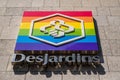 Desjardins Credit Unions sign on headquarter building exterior w