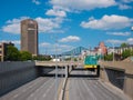 Montreal, Canada. August 19, 2018. Ville-Marie highway in Dowtown Montreal, Canada.