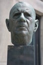 Bust by Alain Aslan of Charles de Gaulle to the City Hall of Montreal Royalty Free Stock Photo