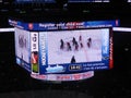 Child Hockey, Children show Canadian and american NHL game, center bell stadium, National Hockey League, Bell Centre arena.