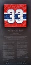 Commemorative plate 33 of Patrick Roy is a Canadian former Royalty Free Stock Photo