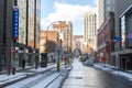 People walking in Montreal downtown in Montreal near Mcgill University Royalty Free Stock Photo