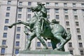 Equestrian statue by George W. Hill as part of the Montreal Boer War Memorial Royalty Free Stock Photo