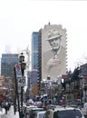 The Leonard Cohen Crescent Street Mural Royalty Free Stock Photo