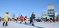 Old port ice ring artificial surface of ice,