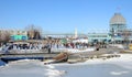 Old port ice rink artificial surface of ice,