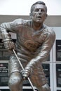 Statue of Jean Beliveau former hockey player in front the Bell Center