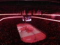 NHL Hockey Professional sports - Montreal Canada home of the Canadiens Habs playing in the centre Bell center (Canada flag) Royalty Free Stock Photo