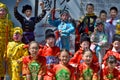 Unidentified children participating a the Chinese Culture Week