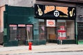 Abandoned vintage music shop in an old grunge building in Montreal, Quebec, Canada