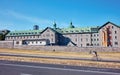 Exterior of historical Hotel-Dieu du Montreal hospital in Quebec, Canada