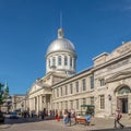 View at the building of Market Bonsecours in the streets of Montreal in Canada