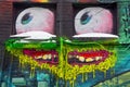 Street art Montrea alien eyes