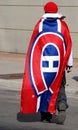 Montreal Canadiens fan before 2th match again New York rangers Royalty Free Stock Photo