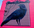 Street art  crow Royalty Free Stock Photo